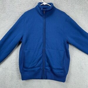 GAP Fleece Jacket Adult Large Blue Thick Faux Fur Lined Full Zip Pockets Men NEW